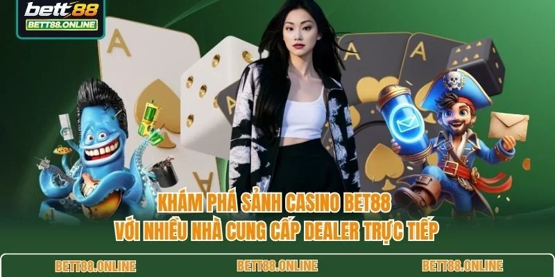 Khám phá sảnh casino BET88 với nhiều nhà cung cấp dealer trực tiếp